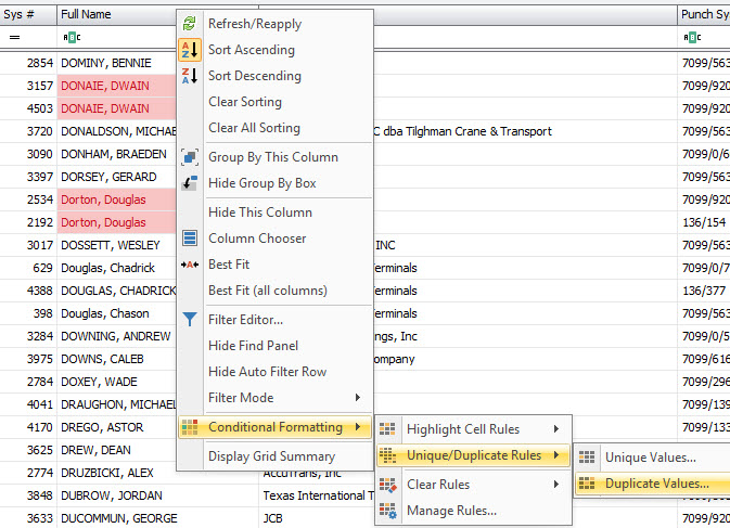 Conditional Formatting image 1